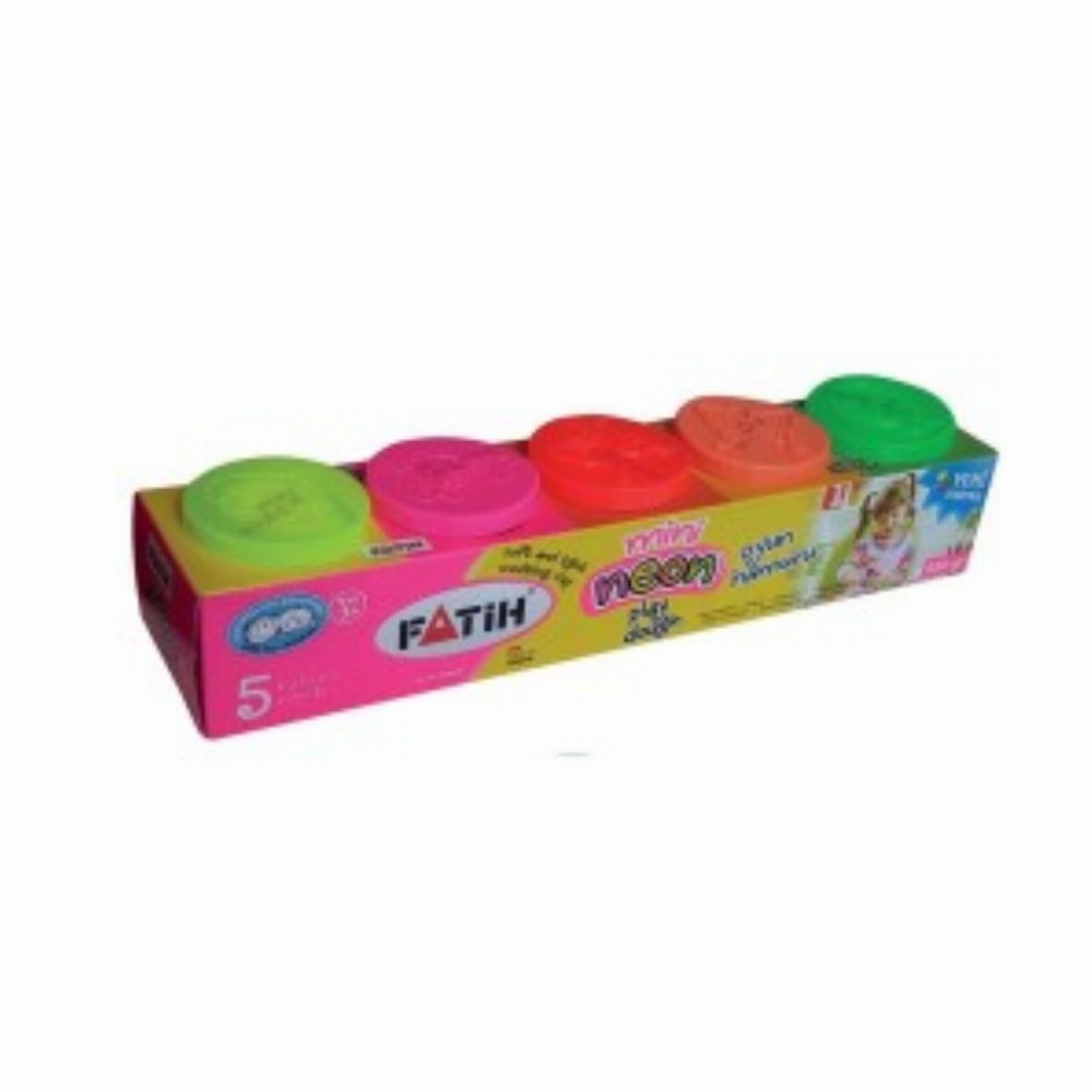 Plastilina Usoara Modeling Dough Neon 5x50g Fatih