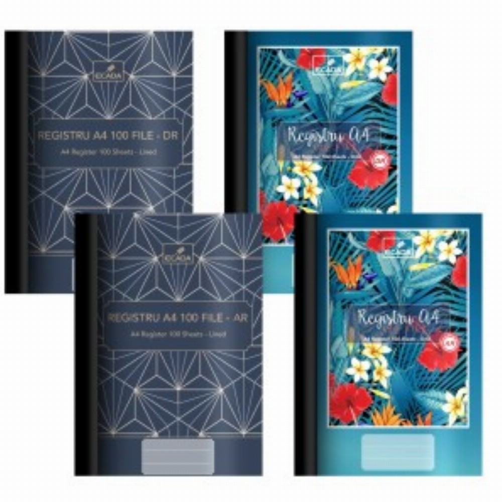 Registru A4 Cartonat 100f Ar 5 Buc