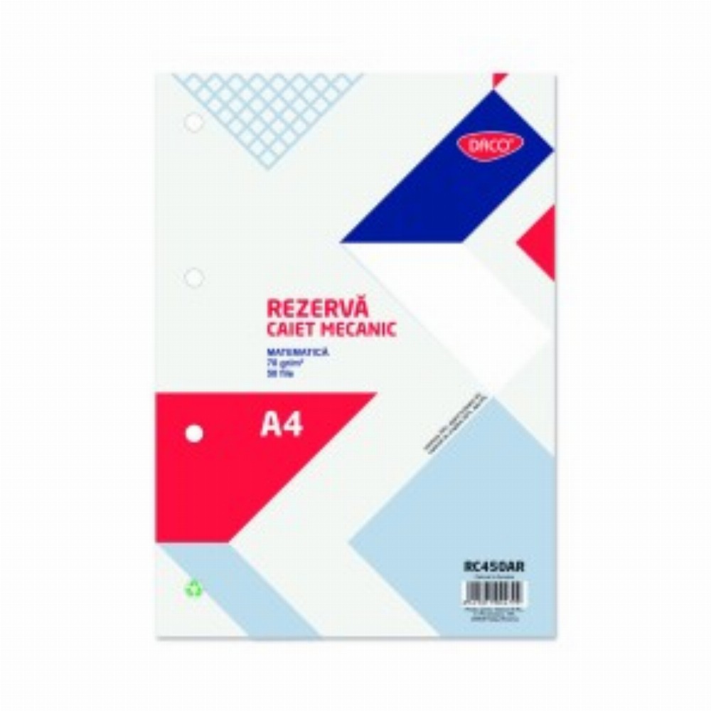 Rezerva Caiet Mecanic A4 50 File Dr