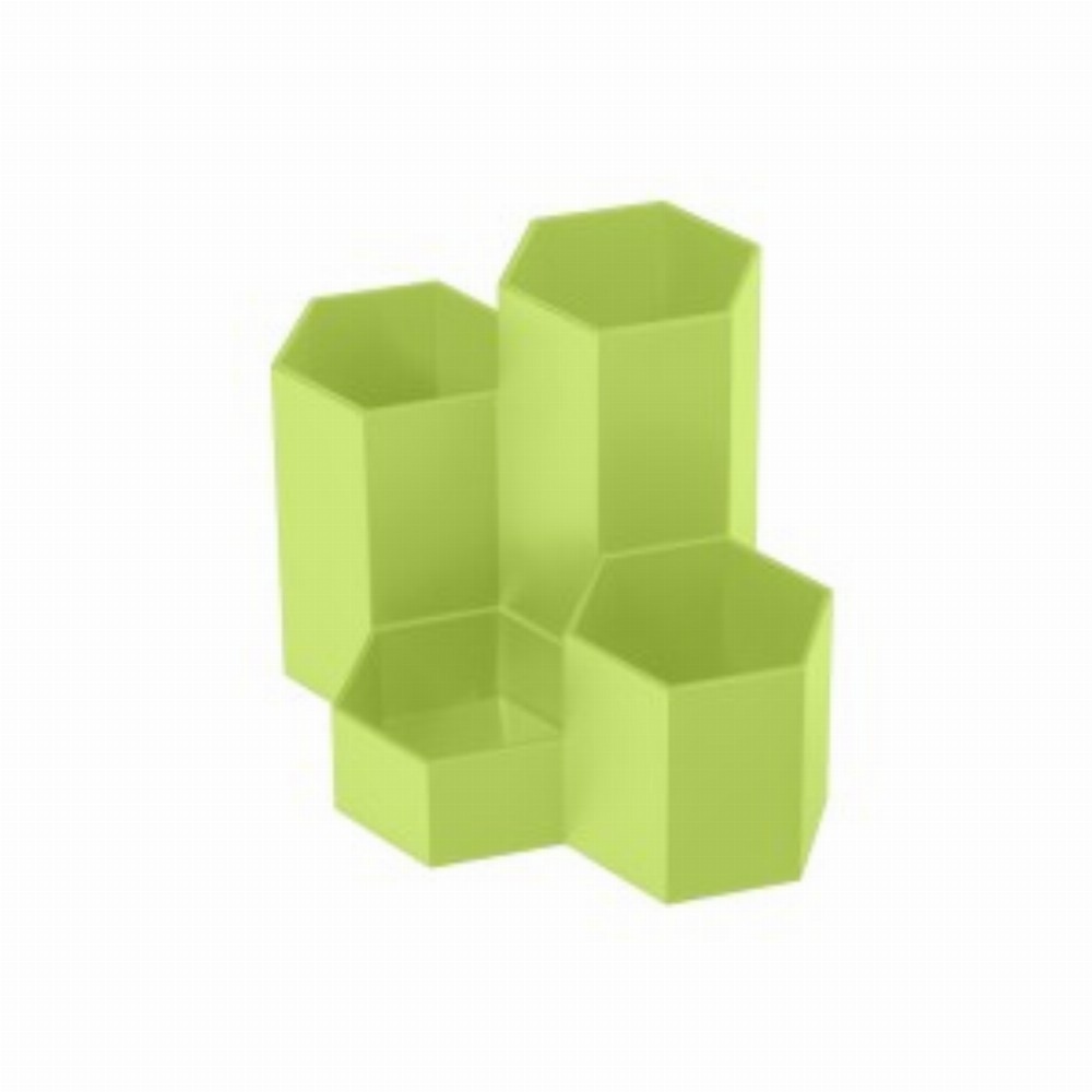 Suport Birou 4 Compartimente Plastic Verde